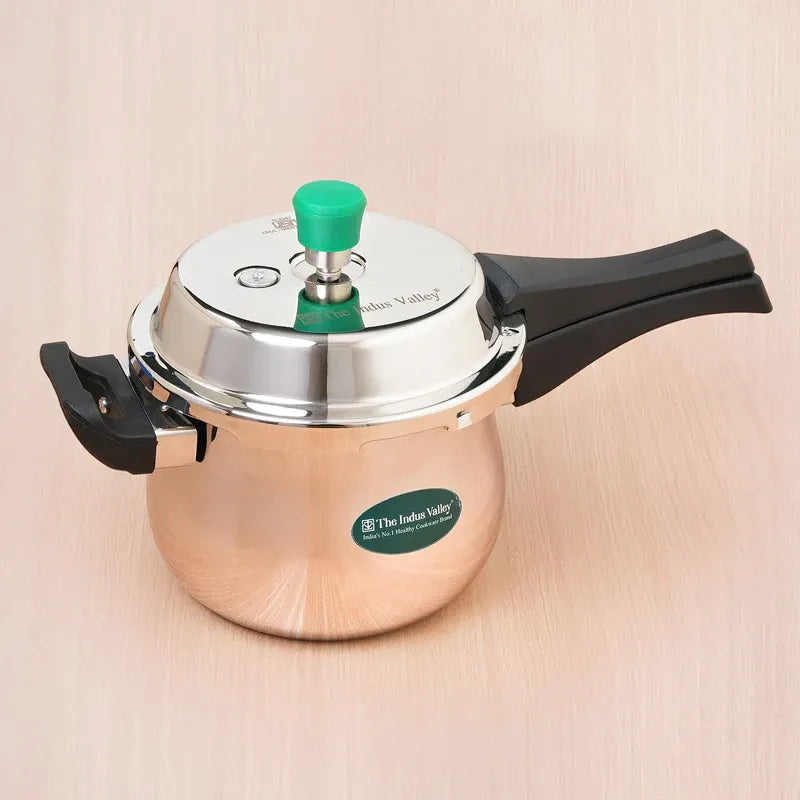 The Indus Valley Tri-Ply Stainless Steel Outer Lid Handi Pressure Cooker