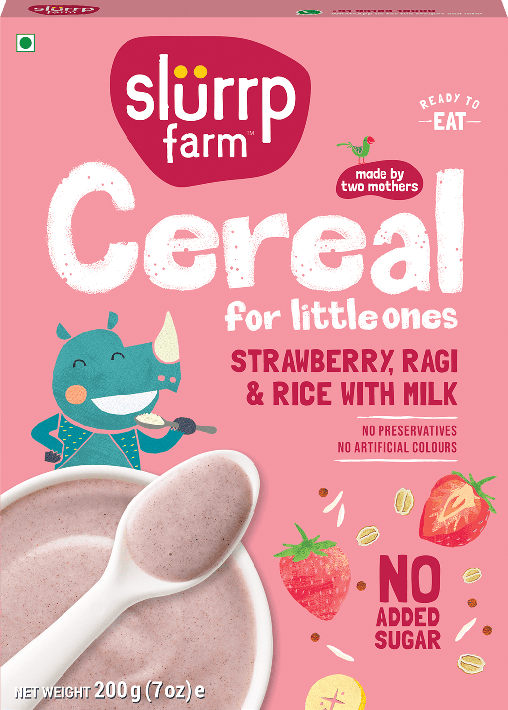 Slurrp Farm Multigrain Millets With Strawberry Cereal - 300 gms