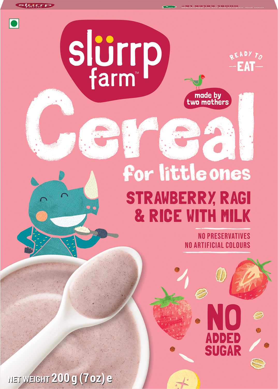 Slurrp Farm Multigrain Millets With Strawberry Cereal - 300 gms