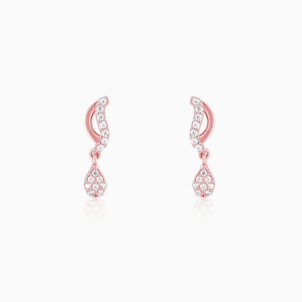 Rose Gold Wavecrest Earrings