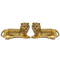 The Advitya Brass Lion Idol for Vastu Sashtra and Feng Shui for Home Decor Statue Wild Animal Collectible