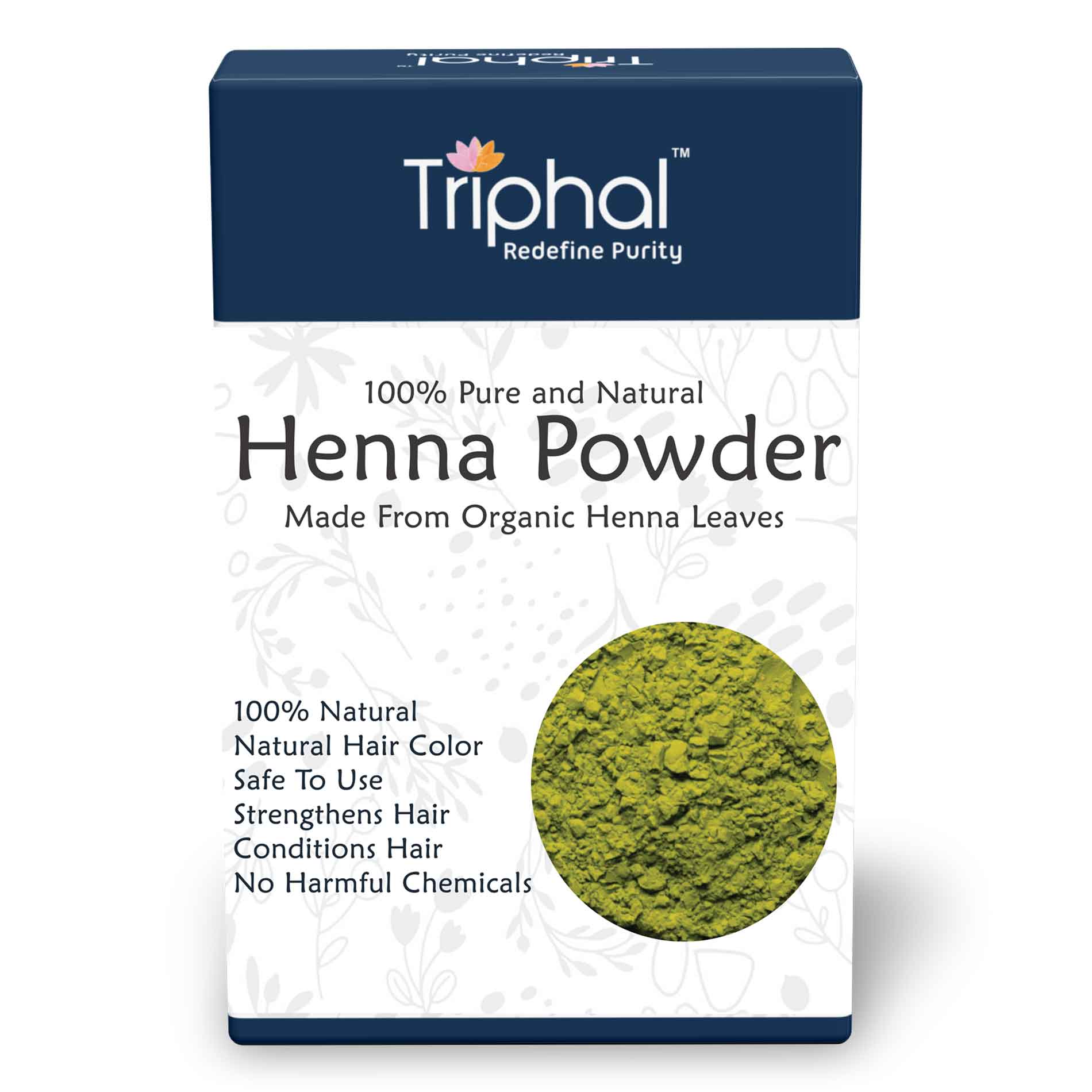 Triphal Henna and Indigo Powder Combo for Hair  (100g Each)