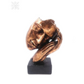Indicast Porcelain Modern Human Faces Statue Table Desk Decor Copper Handcrafted Thinking Human Face Decorative Showpiece