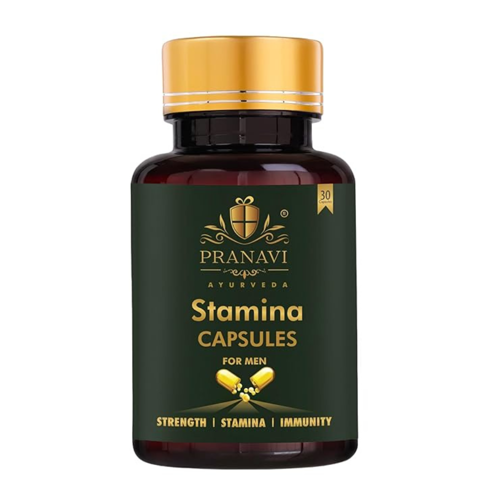 Pranavi Ayurveda Strength Stamina and Immunity Booster Capsules for Men | 30 Caps