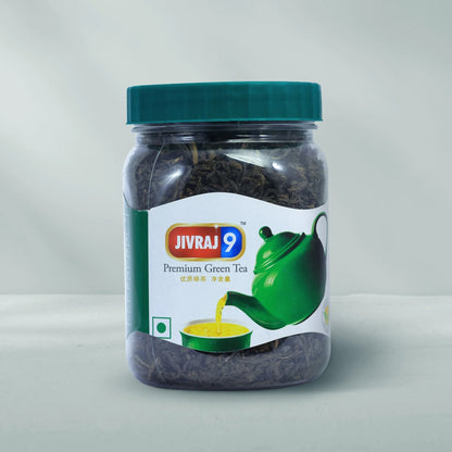 jivraj9 Tea Premium Green Tea Jar