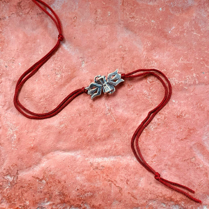 trueBrowns 925 Sterling Silver Lord Shiva Trishul Thread Rakhi