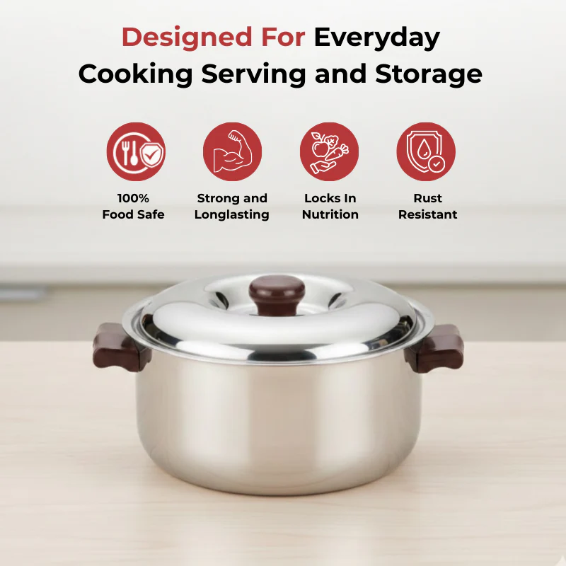 Vinod Stainless Steel Hot Casserole Insulated Serving