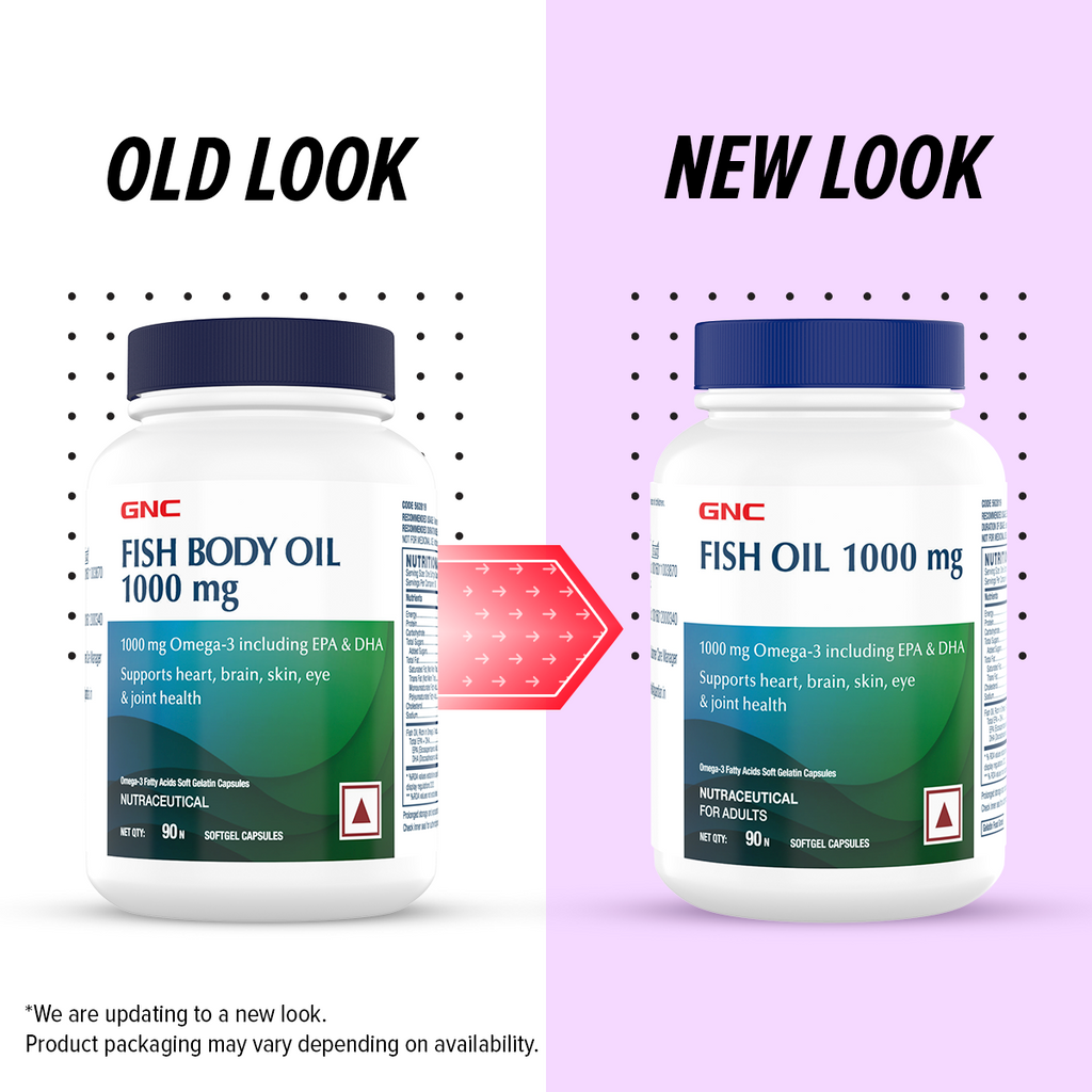 GNC Fish Body Oil Omega-3 Vegetarian Capsules - 60 Caps