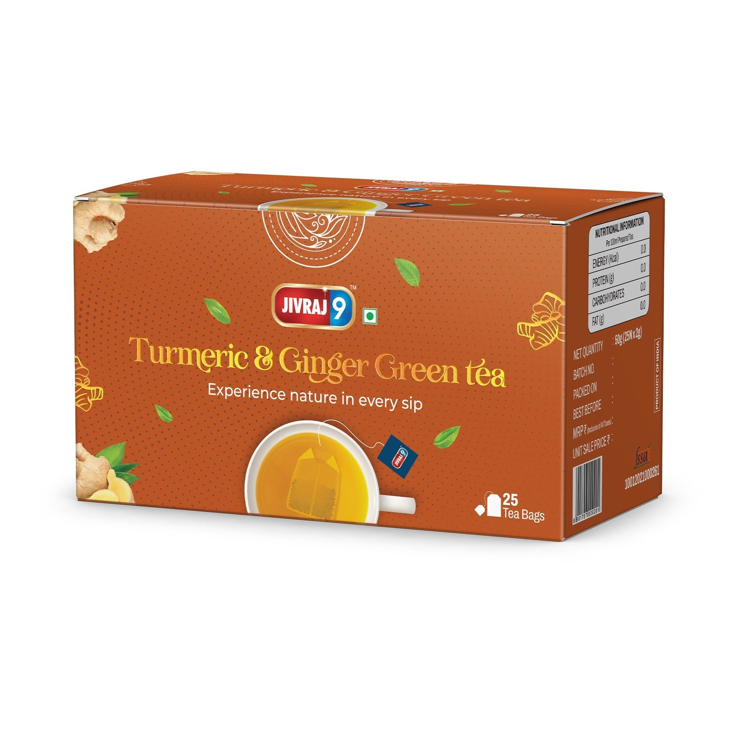 jivraj9 Tea Turmeric And Ginger  Green Tea
