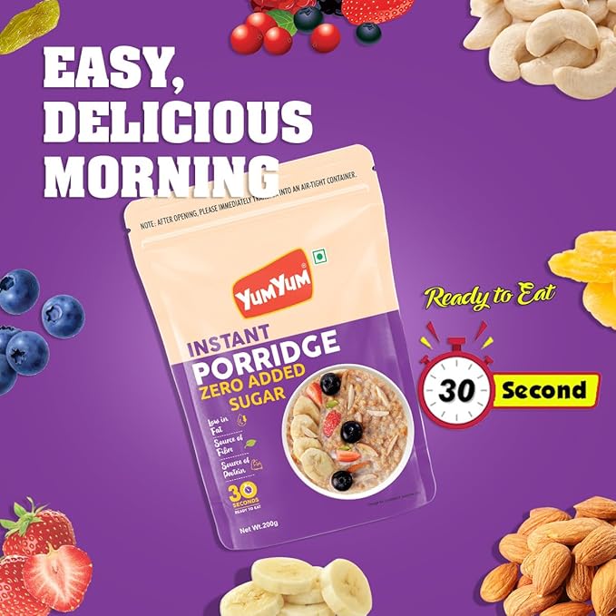 Yum Yum Instant Zero Added Sugar Porridge Pouch