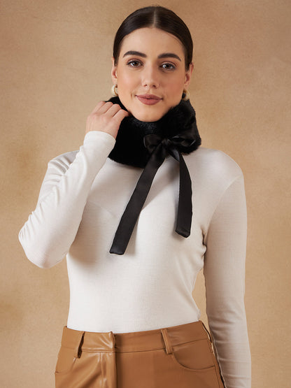 InWeave Black Fur Neckpiece