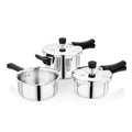 PrayLady Triply Stainless Steel Pressure Cooker Combo 1.5L+2L+3L (2L & 3L with Common Lid) Outer Lid