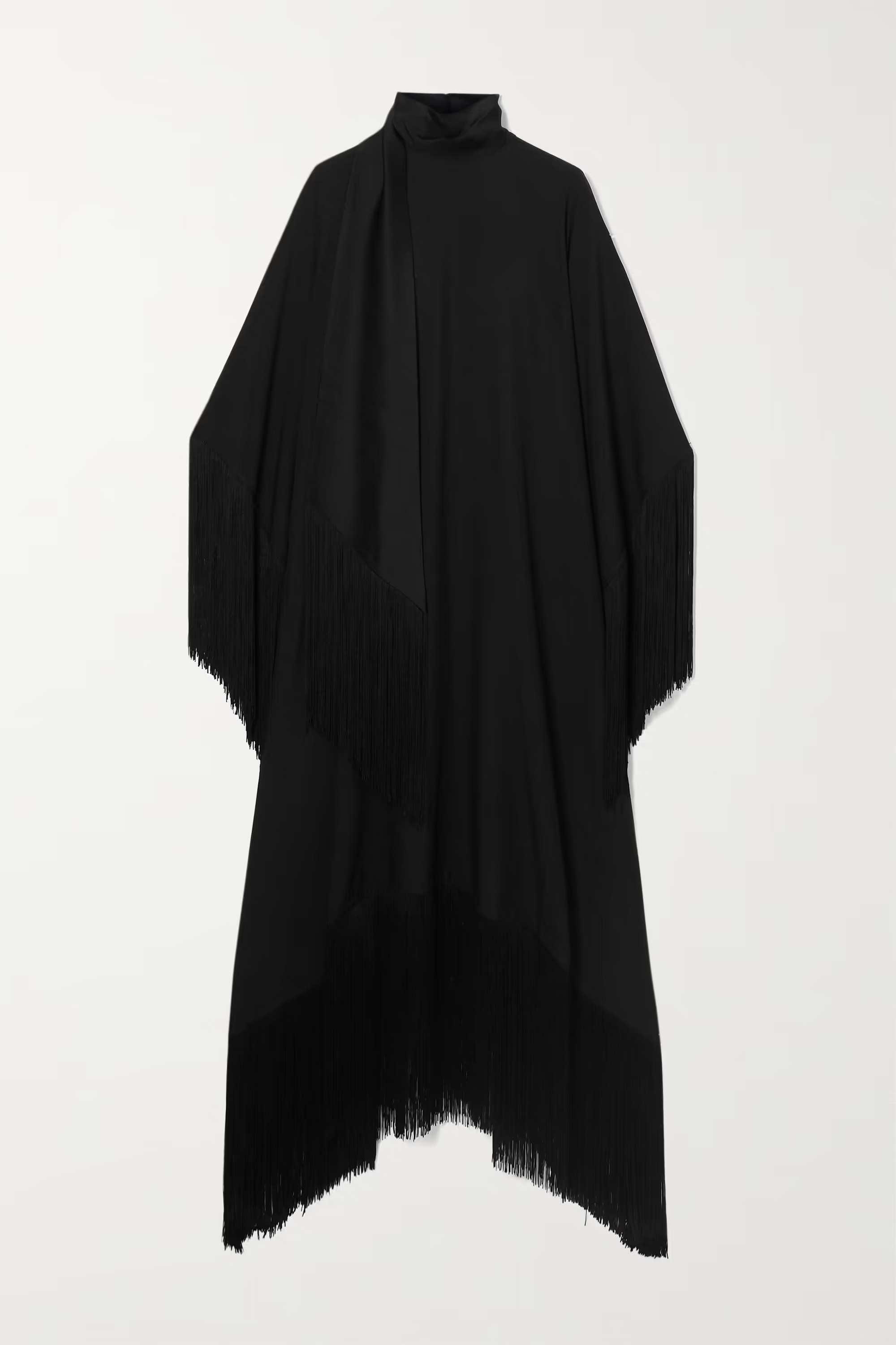 Black Korean Silk Black Long Kaftan For Women's