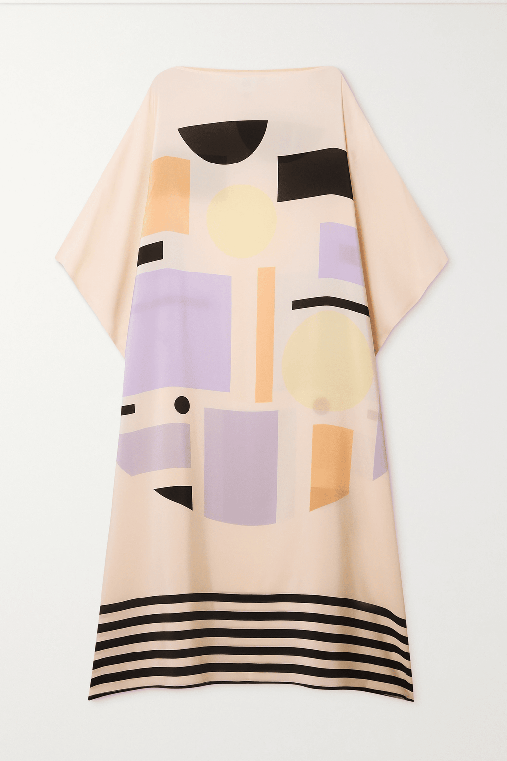 Cream Caftan For Women's, Soft Silk Crepe Kaftan