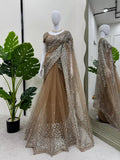 Classic Net Saree with Heavy Embroidery – Perfect for Celebrations Sari & Blouse