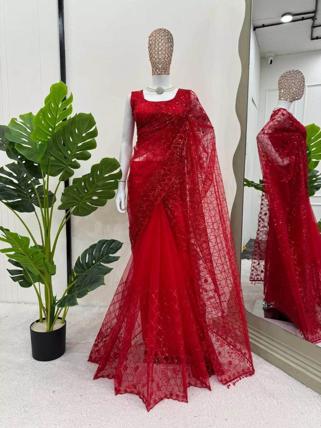 Soft Net Saree – Lightweight, Elegant & Flowing Design Sari & Blouse