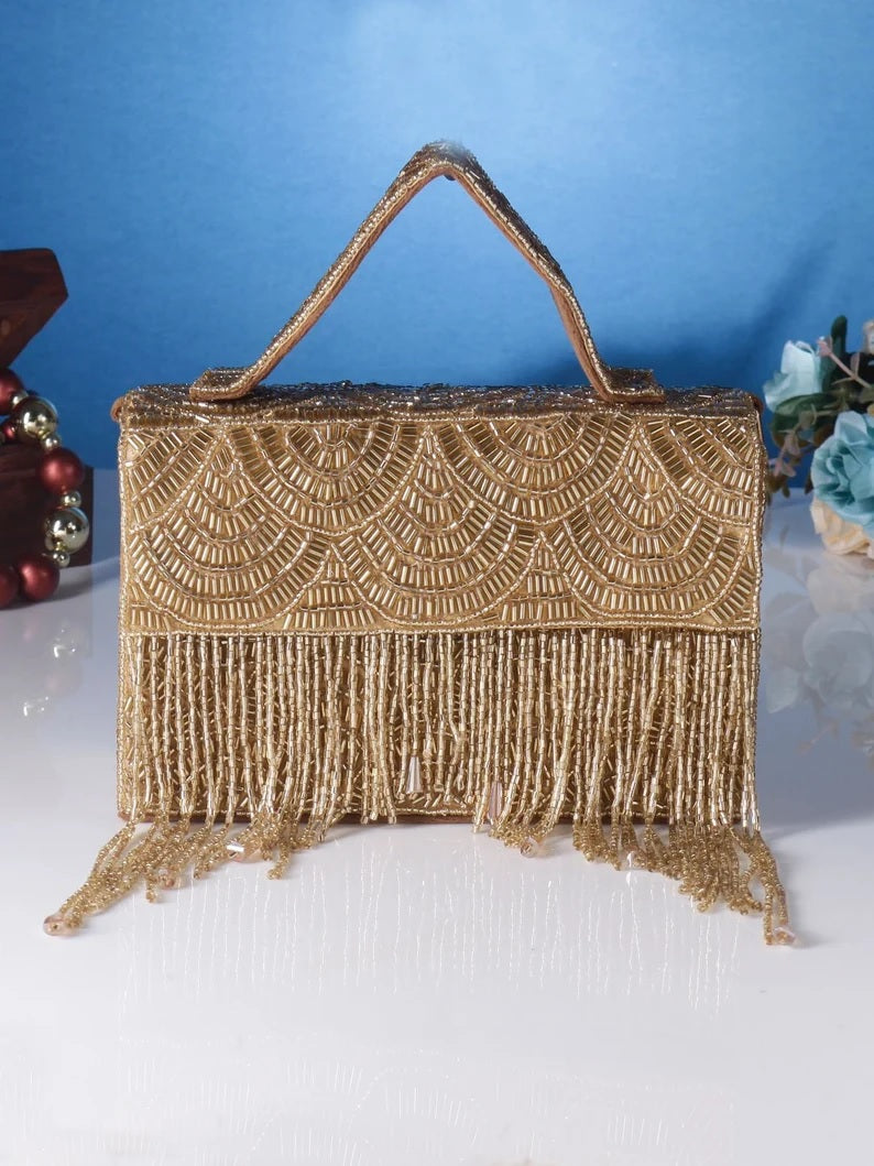 Designer Golden Clutch Bags
