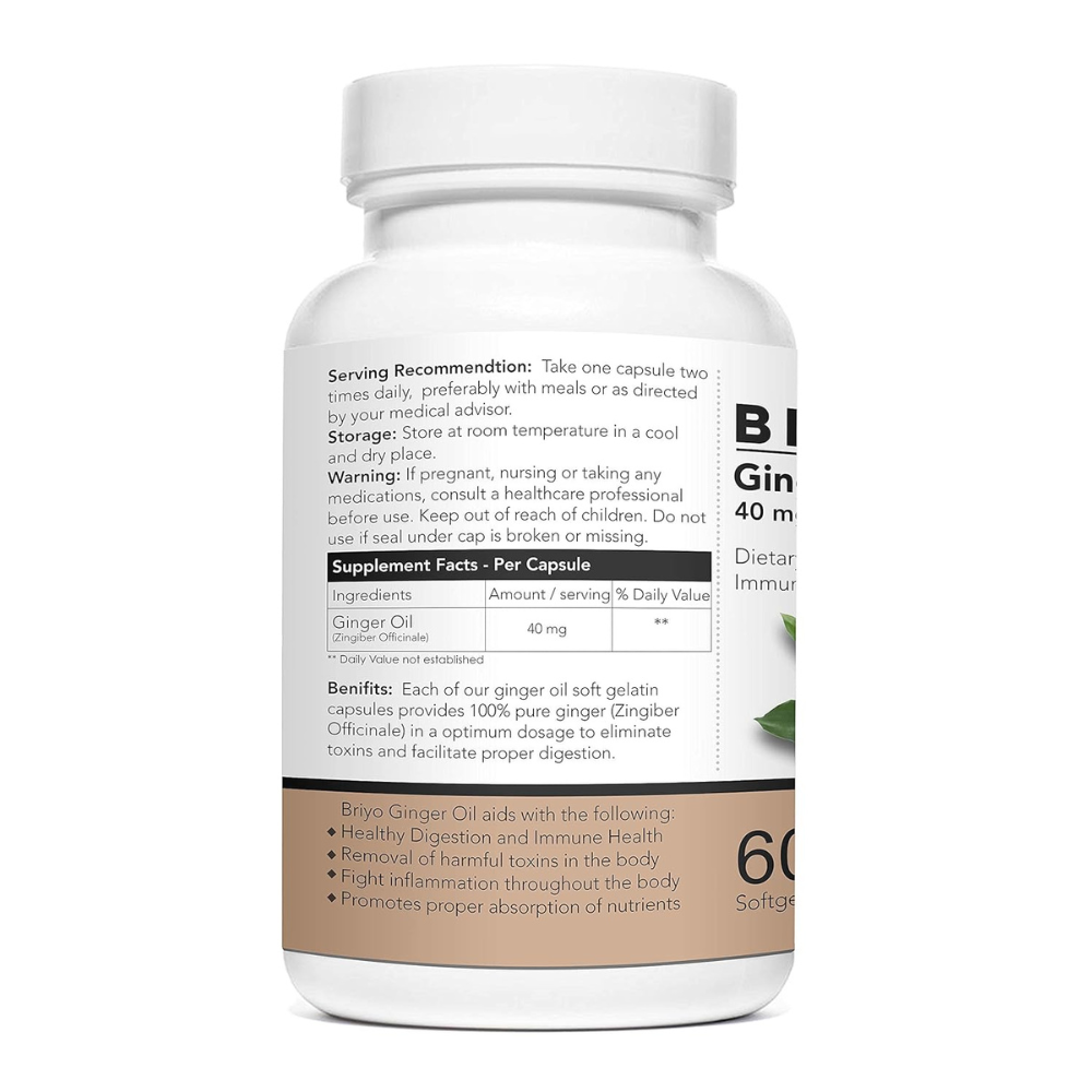 Briyosis Ginger Oil - 60 Softgels