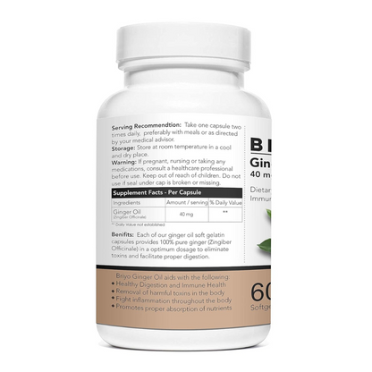 Briyosis Ginger Oil - 60 Softgels