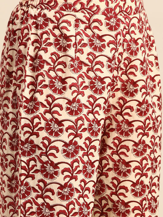 Anayna Printed Regular Pure Cotton Kurta with Trousers & With Dupatta