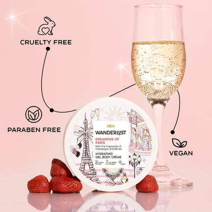 Wanderlust Dreaming Of Paris Hydrating Gel Body Creme With Champagne And Strawberry