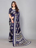 Fabmora Floral Printed Pure Crepe Saree
