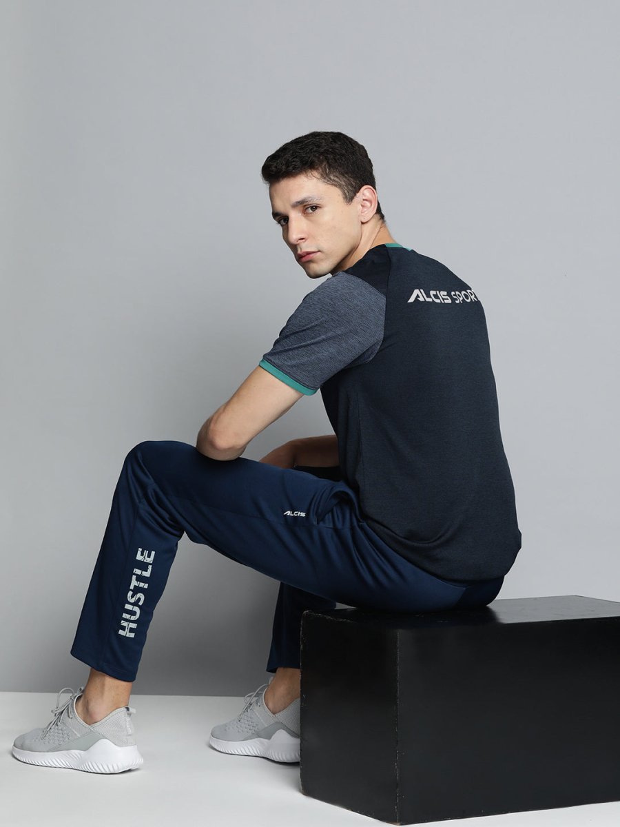 Alcis Men Colourblocked Dry Tech Slim Fit T-shirt