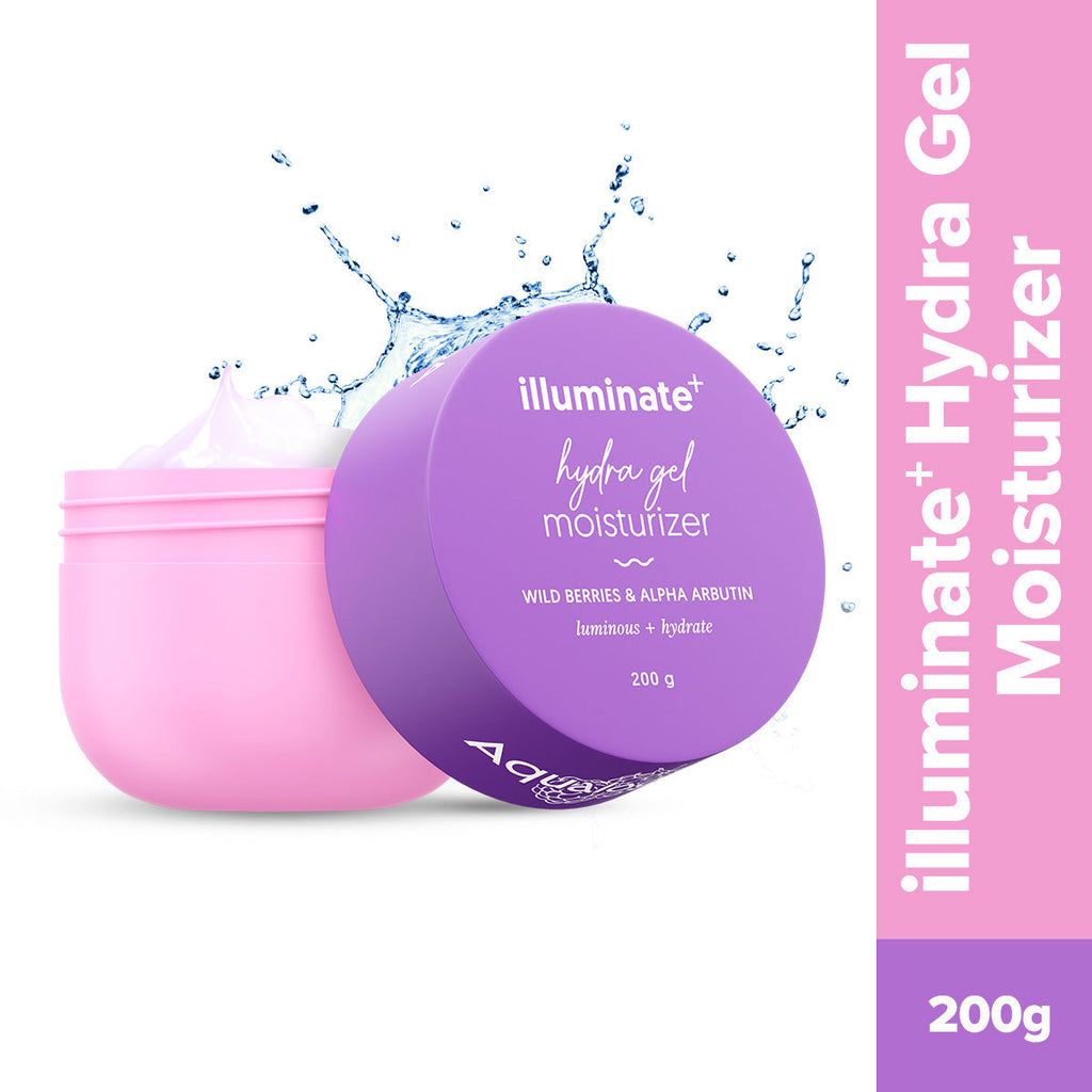 Aqualogica Illuminate + Hydra Gel Moisturizer with Wild Berries & Alpha Arbutin - 200 gms