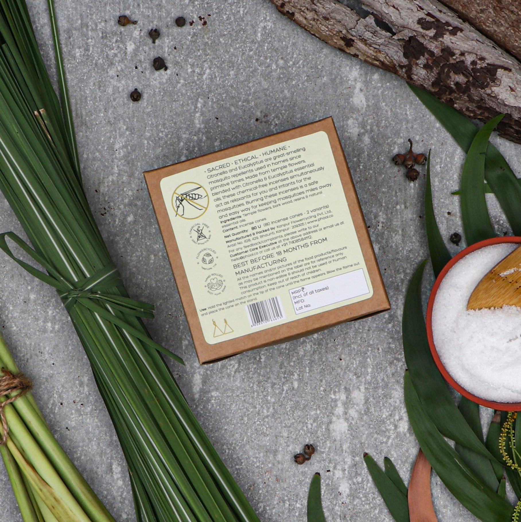 Phool Masquito Repellent Pack With Citronella & Eucalyptus Cones Combo