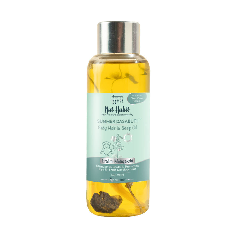 Nat Habit Summer Baby Scalp & Hair Oil Brahmi Matsyakshi DASABUTI - 110 ml