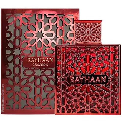 RAYHAAN Crimson Eau de Parfum Spray for Unisex –Luxury Arabian Perfume, Long Lasting EDP Fragrance, Premium Designer Red Bottle Scent, Rich Oriental Aroma for Men & Women