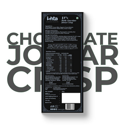 Organic Mandya 41% Mylk Chocolate with Jowar crisp