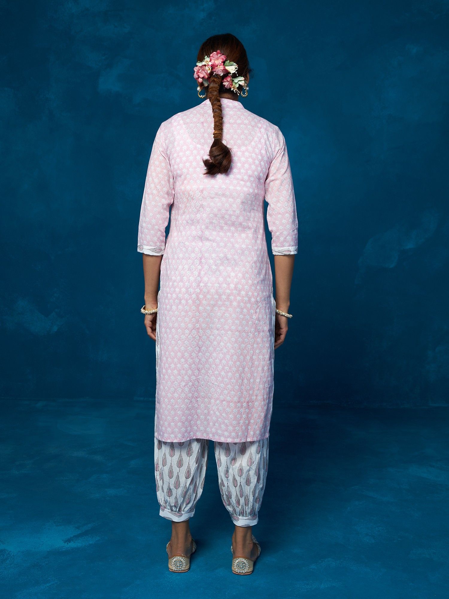 Likha Pink Hand Block Printed Co-ord Set LIKSKD127 (Set of 2)