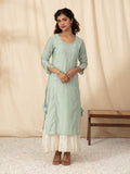 Likha Blue Zardozi Hand Embroidered Layered Maxi Dress LIKSKD95 (Set of 2)