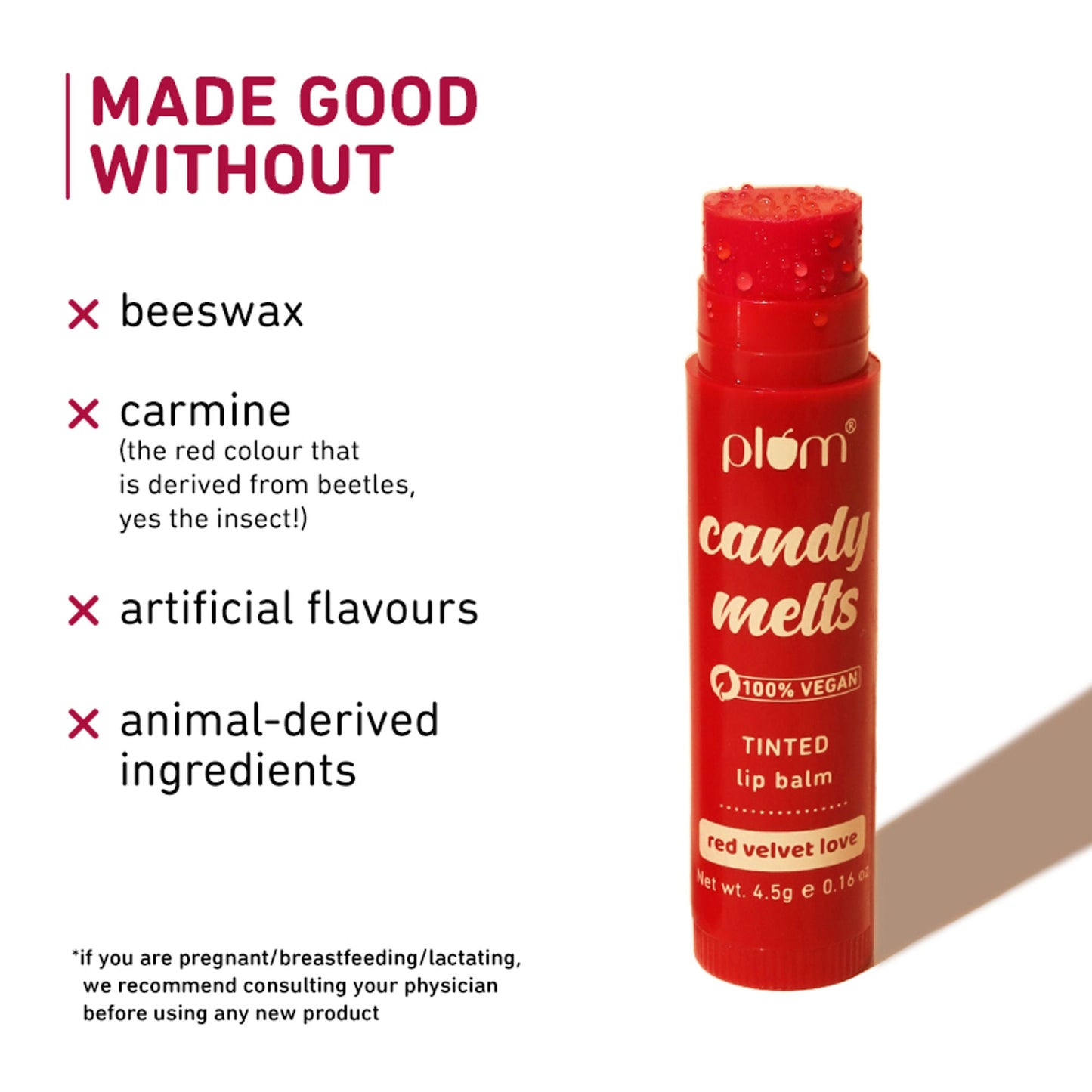 Plum Candy Melts Tinted Lip Balm - Red Velvet Love
