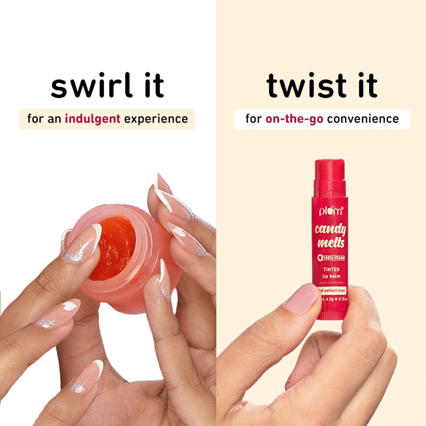 Plum Candy Melts Tinted Lip Balm - Red Velvet Love