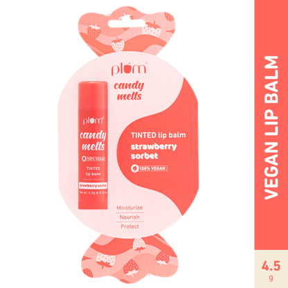 Plum Candy Melts Tinted Lip Balm - Strawberry Sorbet