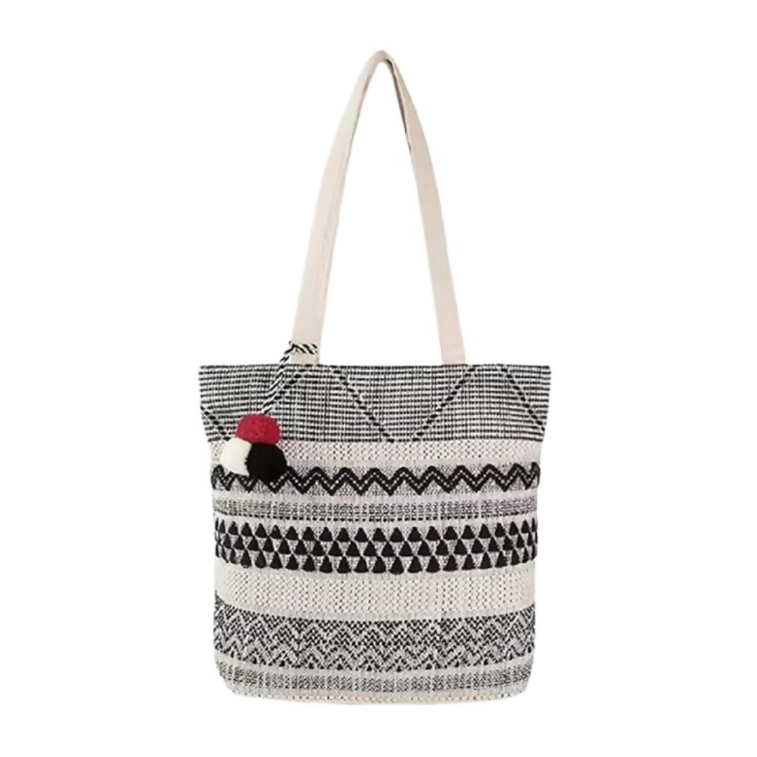 Elite Trading Women/Girls Black Gray Tote/Shoulder Bags