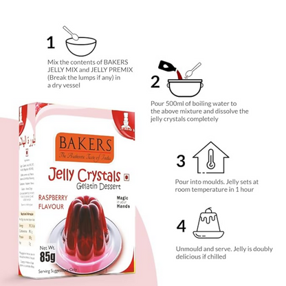 BAKERS Jelly Crystals (Gelatin Dessert) - Raspberry