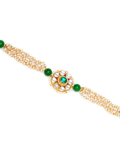 Designer kundan Rakhi - Ruby Raang
