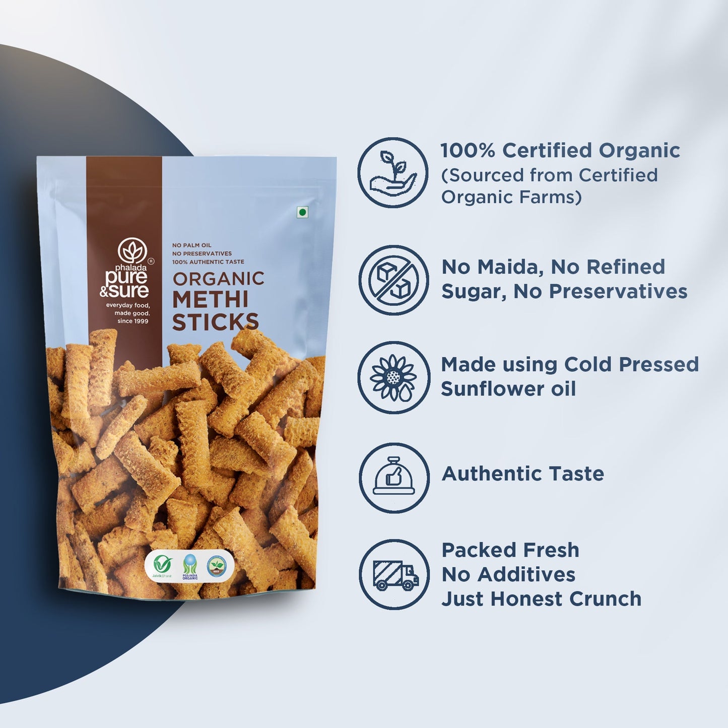 Pure & Sure Organic Methi Sticks