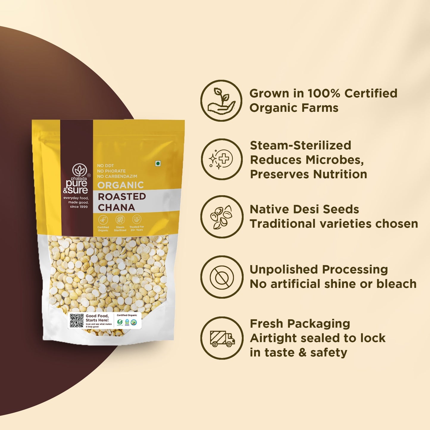 Pure & Sure Organic Roasted Channa