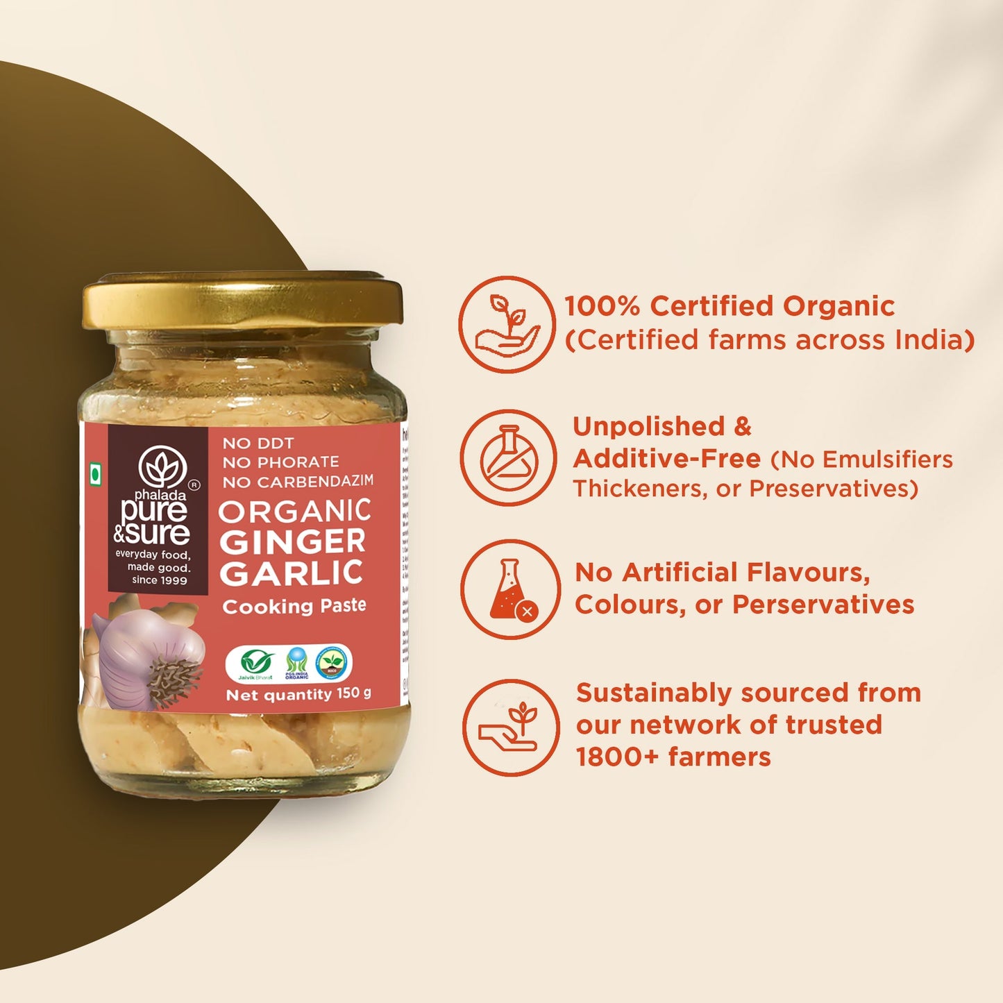 Pure & Sure Organic Ginger Garlic Paste