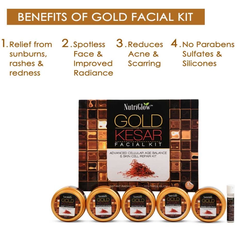 NutriGlow Gold Kesar Facial Kit - 260 gms