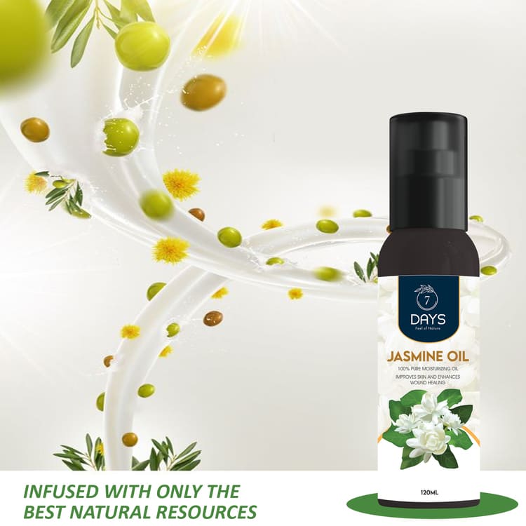 7Days Organic 100% Pure & Natural Jasmine Oil - 120 ml