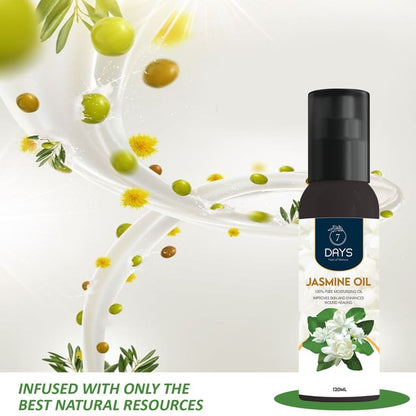 7Days Organic 100% Pure & Natural Jasmine Oil - 120 ml