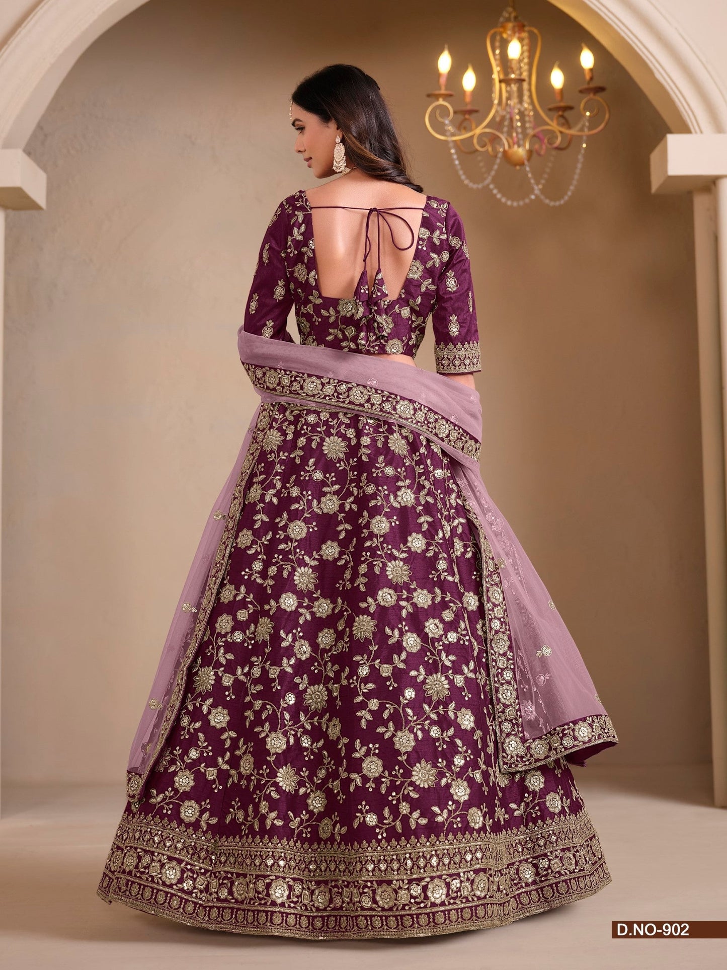 Anaita Maroon Art Silk Designer Lehenga With Blouse