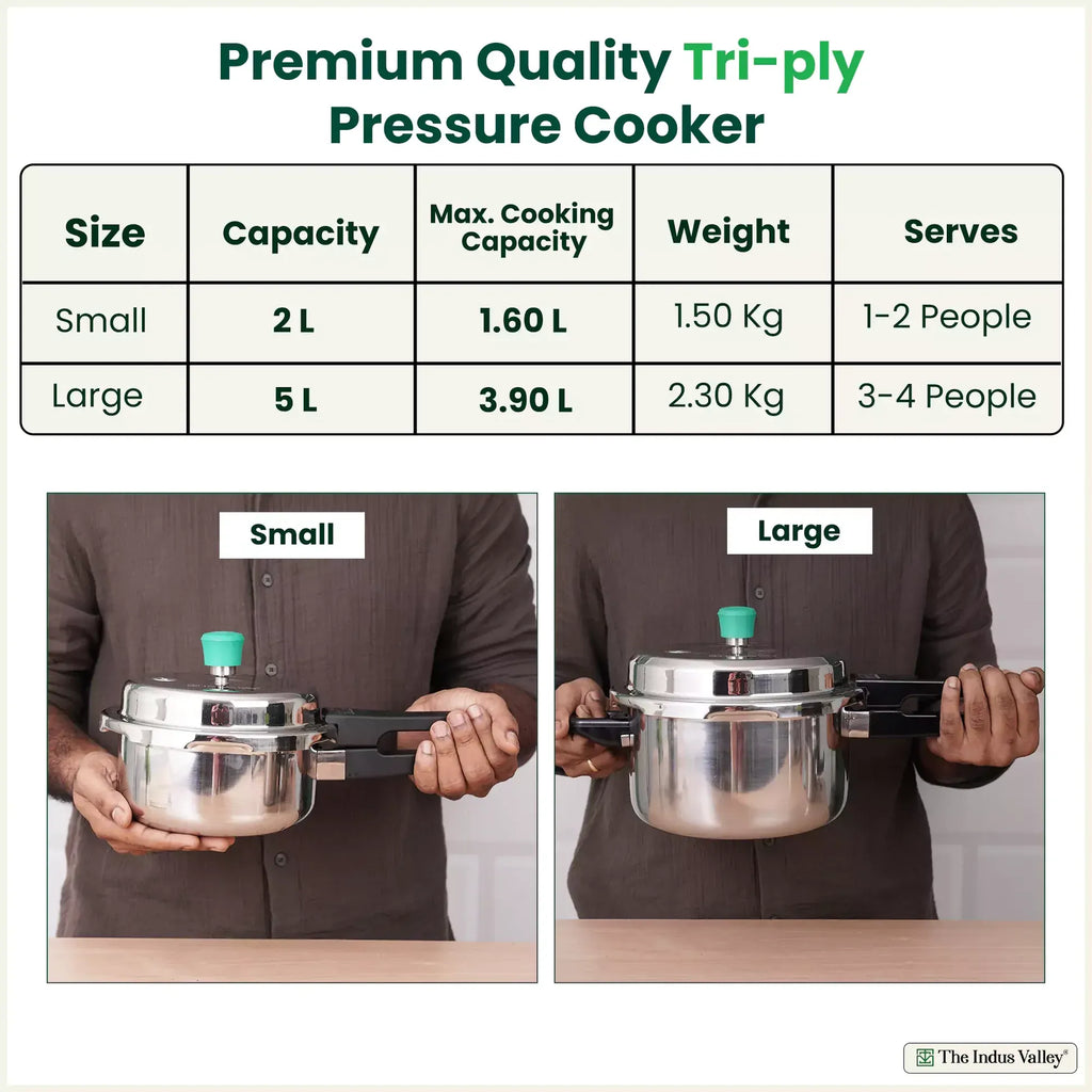 The Indus Valley Pressure Cooker Combo 2L + 5L