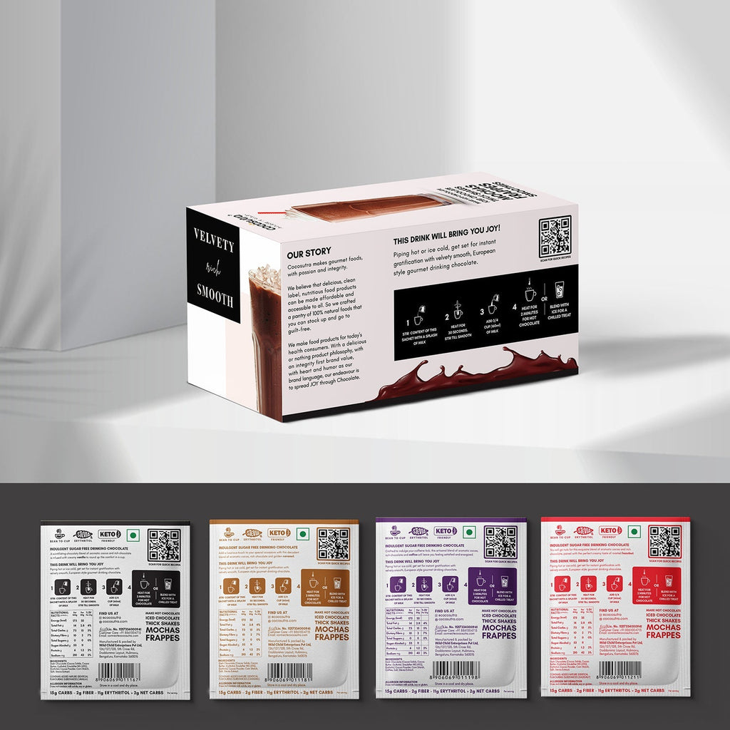 Cocosutra Sugar Free Drinking Chocolate Hamper 20 Sachets - 400 gms