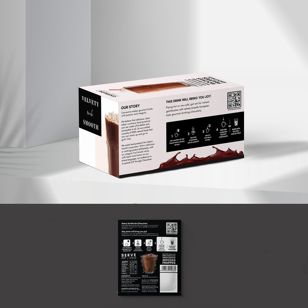 Cocosutra Swiss Vanilla Hot Chocolate Hamper 20 Pack - 400 gms